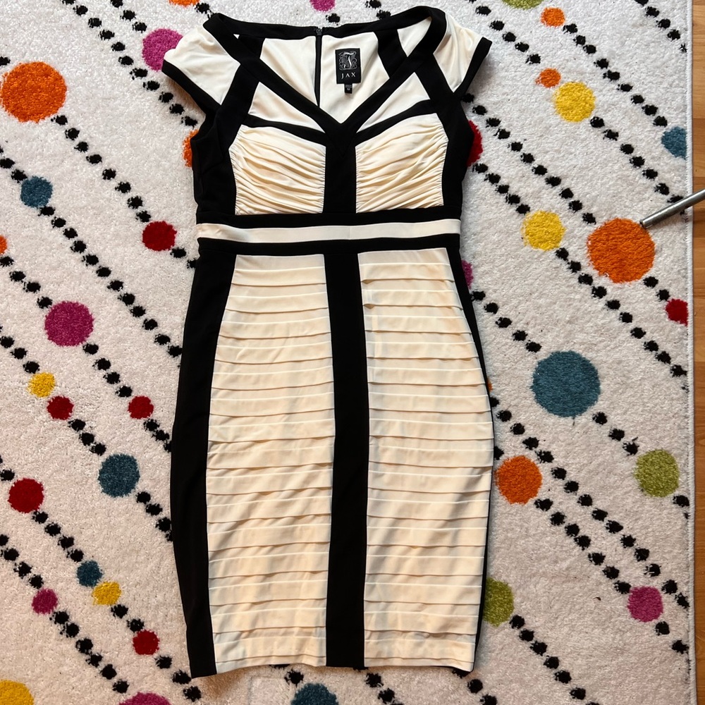 Gorgeous black and white cocktail dress